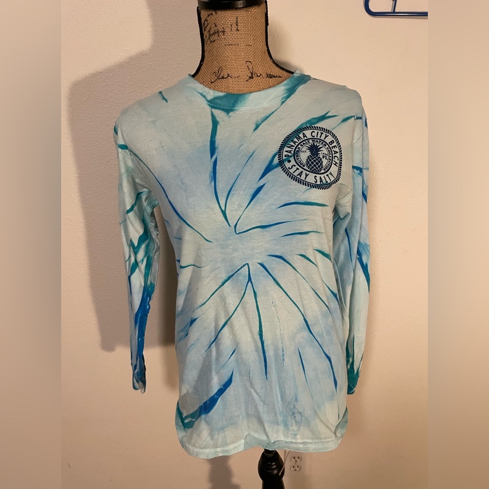 Panama City beach long sleeve tie dye t-shirt
